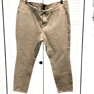 GILI Khaki Jeans Stretch Skinny Petite 18W
